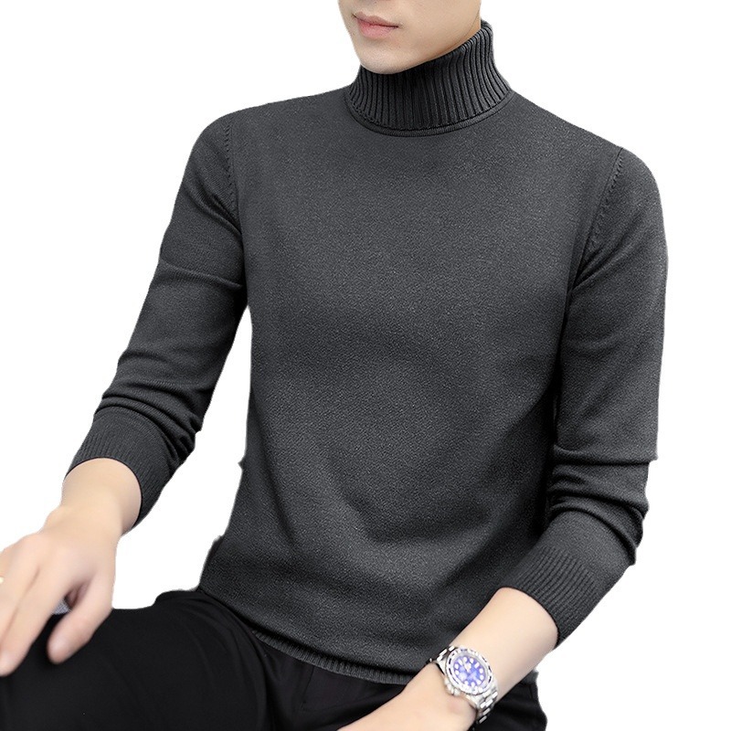 タートルネックセーター メンズ ニットウェア 秋冬 中衿 インナー ベースレイヤー 保温性のあるセーター ハーフタートルネック スリムフィット 細見え