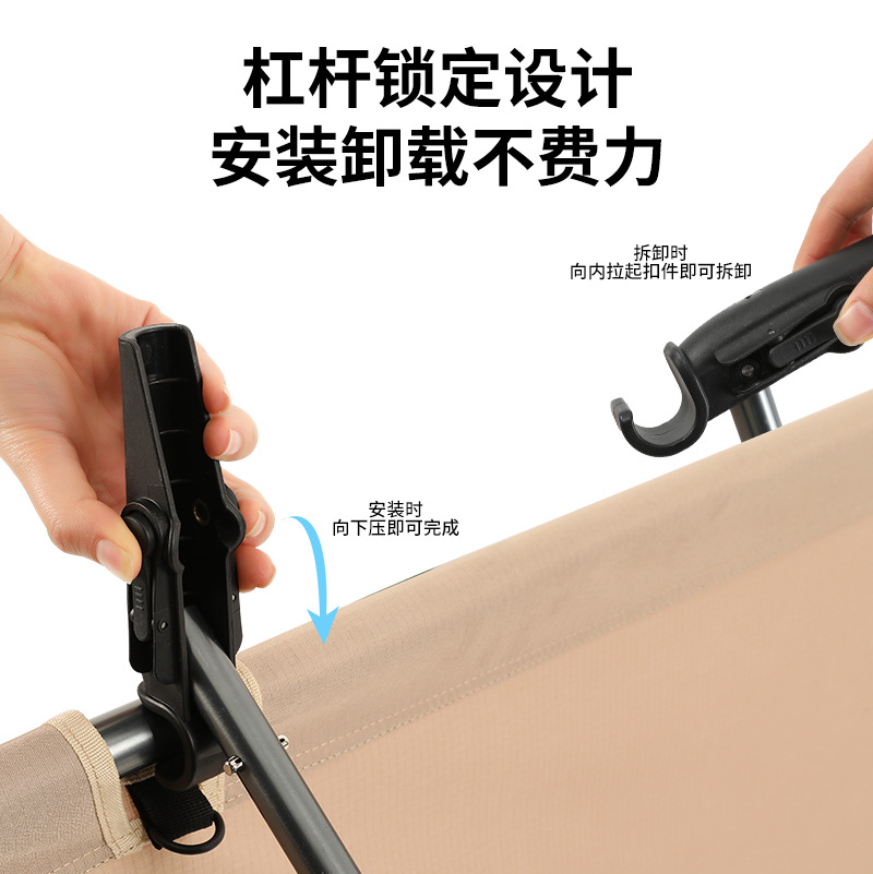 Cama de campamento al aire libre desmontaje almuerzo cama mayor cama de camping cama plegable portátil camping Camilla cama de camping al por mayor