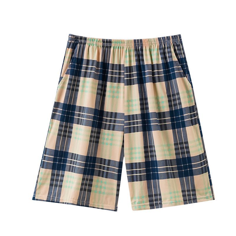 [1741명이 즐겨찾고 있는] 여름 면 남성 잠옷, 얇고 루즈하며 뚱뚱하고 큰 바지, 노인용 비치팬츠