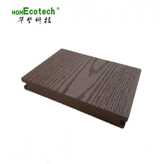 Fábrica de piso de plástico de madera al aire libre agujero redondo plástico piso de madera jardín patio ingeniería decoración al aire libre placa sólida anticorrosión