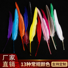 限时促销彩色优质30CM台湾驼背羽毛翅膀DIY头饰羽毛笔装饰材料