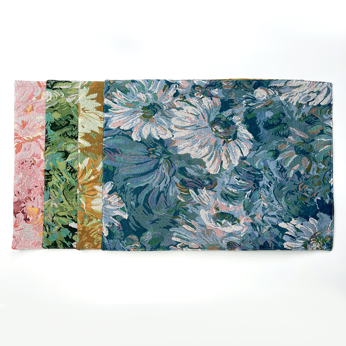 Nuevo jacquard pintura al óleo placemat Monet crisantemo vintage occidental placemat estera de aislamiento térmico anti-scald Hotel posavasos estera de mesa