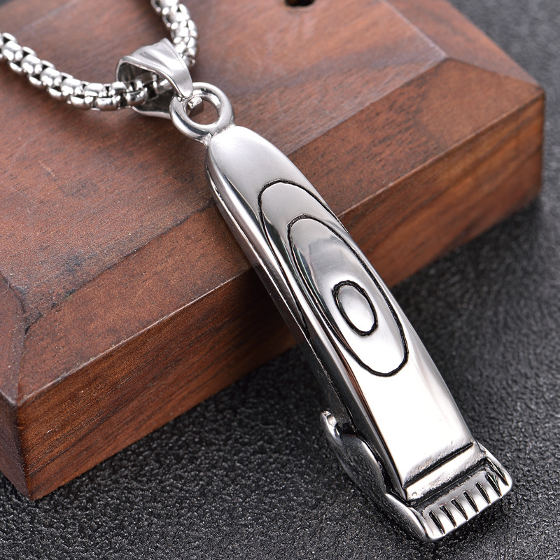 Titanium Steel Pendant Material Retro Punk Solid Color Titanium Steel Stoving Varnish Men's Pendant Necklace Men Pendant Necklaces