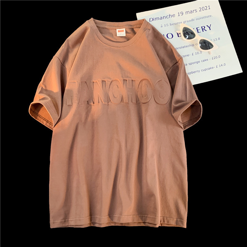 Camiseta americana de manga corta para hombre, 100 % algodón, 240 g, pesada. Moda urbana de verano 2023. Ropa oversize.