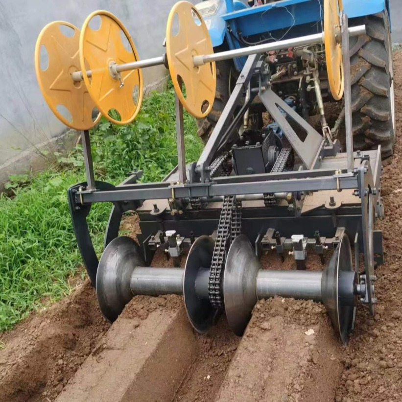 diesel manual arado rotatorio de campo de cuatro tracción zanja máquina de cresta invernadero looser