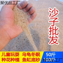 天然河沙细沙玩具沙子种植种花多肉铺面乌龟冬眠沙黄沙50斤装批发