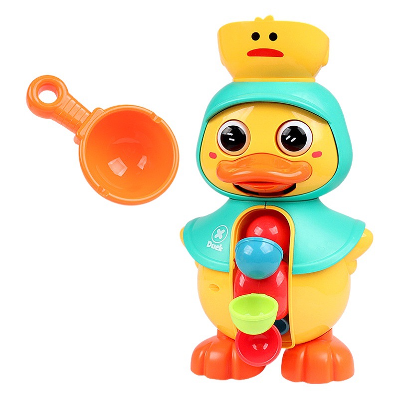 Juguete de Baño para Bebés con Forma de Pato, Molino de Agua Giratorio, Pato Pequeño, Juego de Agua para Niños, Rociador de Agua, Pato Grande para Niños y Niñas