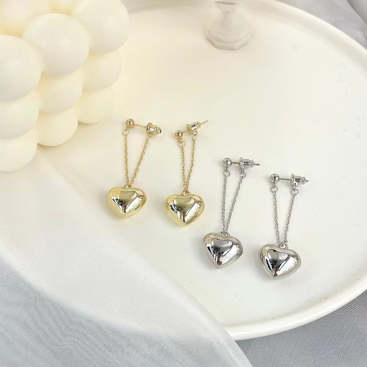 Fashionable Korean fresh cute earrings with tassels