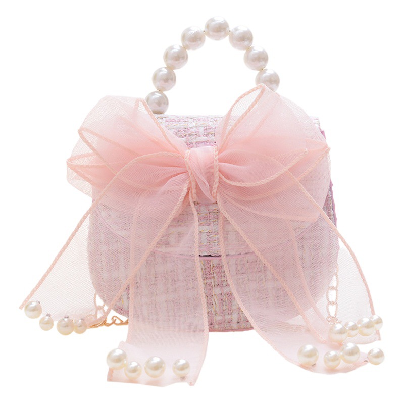 Fashion Stylish Bow Shoulder Crossbody Handbag Cute Baby Coin Purse All-match Mini Girls' Small Bag