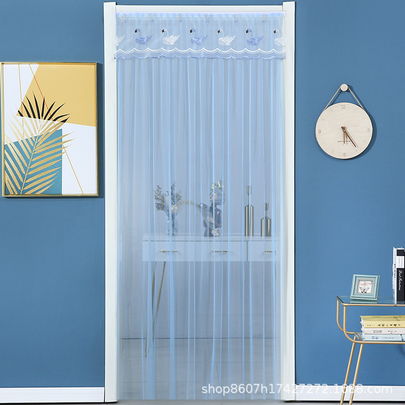 Luxury door curtain for privacy, no-drill telescopic rod, girly lace curtain, bedroom door curtain, simple short window curtain Luxury door curtain for privacy, no-drill telescopic rod, girly lace curtain, bedroom door curtain, simple short window curtain