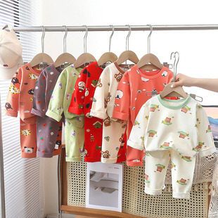 Children's Pajamas Set Spring Lycra Cotton Baby Underwear Boys' Home Clothes Girls' Autumn Clothes Autumn Trousers Children's Clothing Wholesale