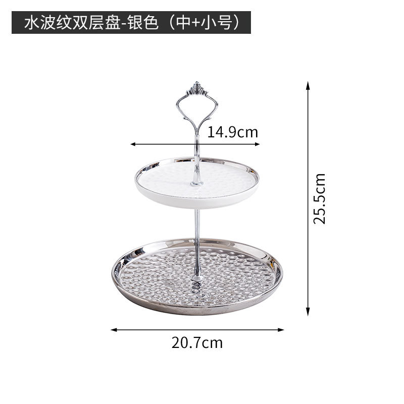 De estilo europeo de cerámica soporte de postre soporte de exhibición de la torta de cumpleaños de la boda soporte de descanso de té Mesa té de la tarde postre bandeja de frutas