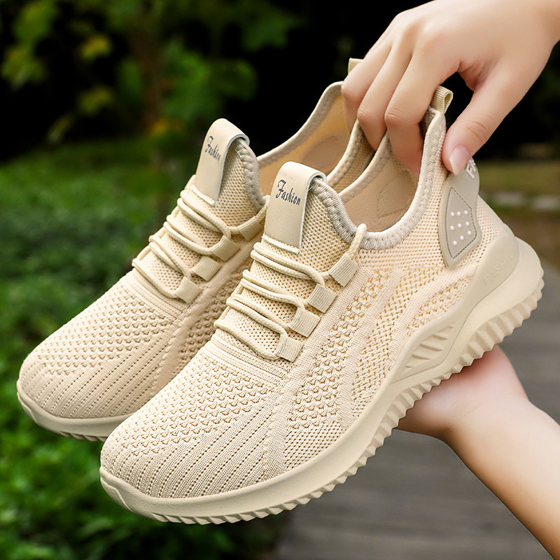 Zapatos de mujer zapatos casuales, zapatos de mujer con suela suave, zapatos deportivos ligeros, zapatos blancos de malla, zapatos al aire libre