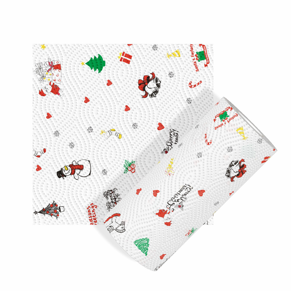 Papel de Cocina Absorbente Impreso de Pulpa de Madera con Absorción de Aceite para Cocina image 11