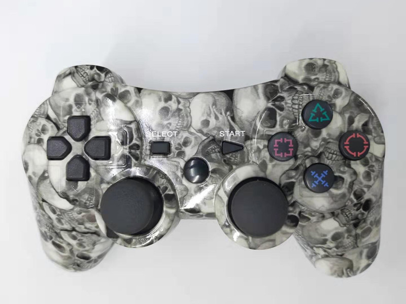 Mando inalámbrico Bluetooth para juegos PS3 con mango curvo de transferencia de agua de doble vibración, diseño transfronterizo P3, sin infracciones.