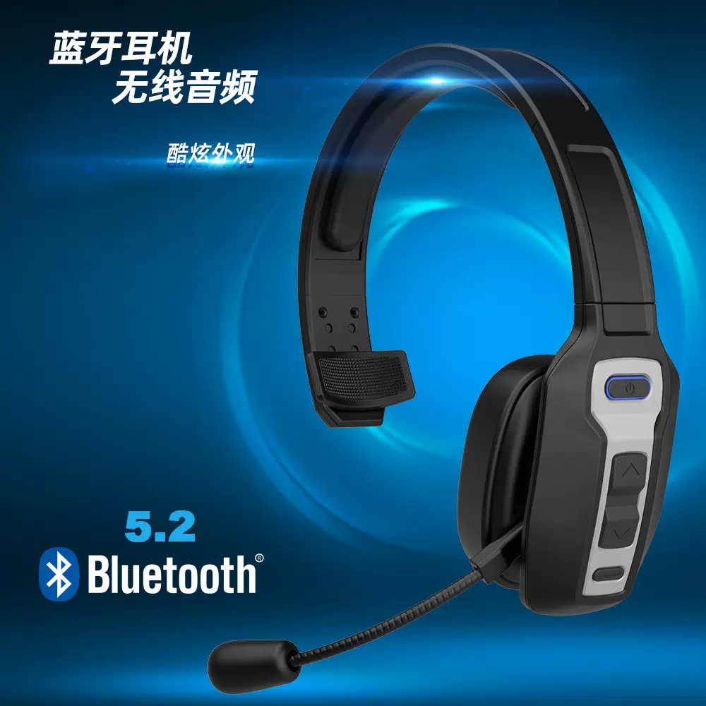 亚马逊爆款 卡车司机蓝牙耳机 商务通话无线耳机 ENC通话降噪耳机
