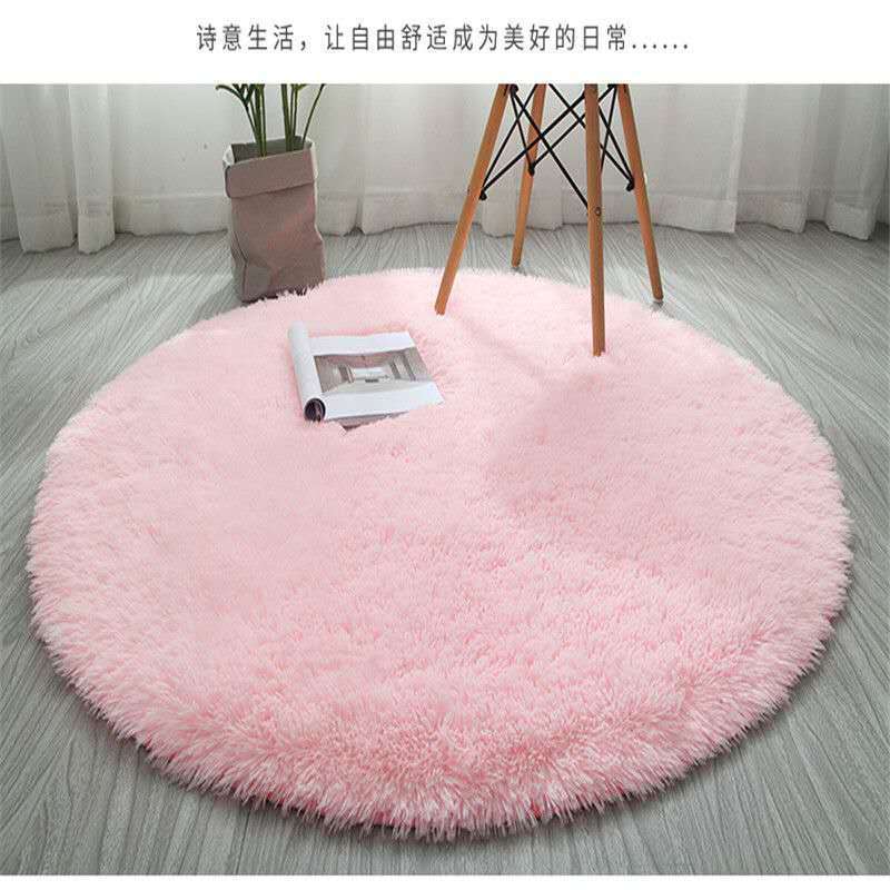 Alfombra redonda colchada alfombra nórdica ins viento dormitorio mantas de cama silla mantas colchada silla giratoria de peluche alfombra