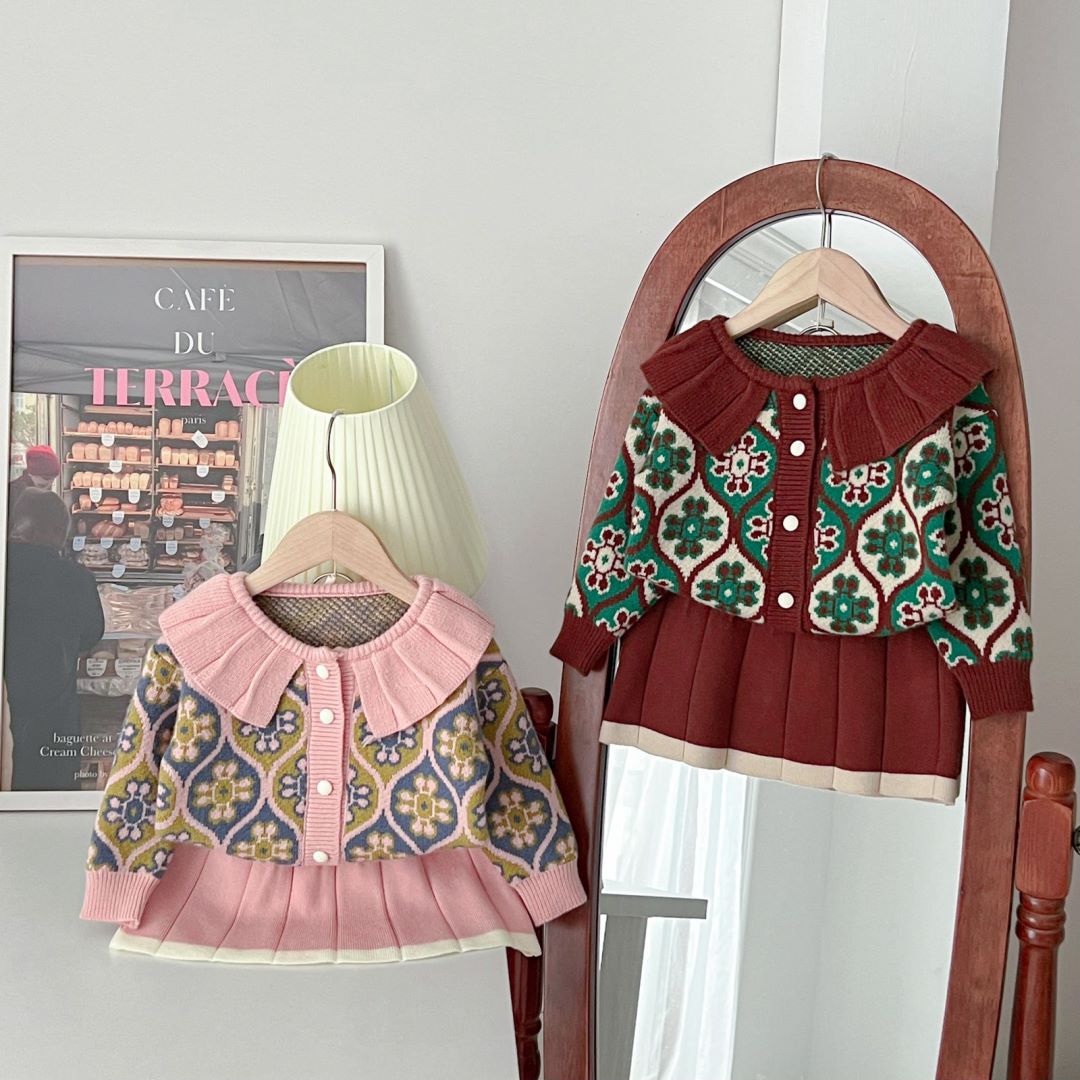 JINYONG tröja Ny moderiktig söt vårkofta för barn, långärmad stickad skjorta för flickor_voghion.com