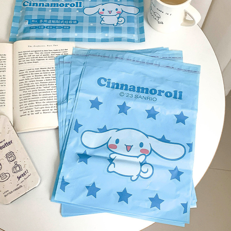 Lápiz pequeño nuevo autorizado escritorio portátil cartón de dibujos animados bolsa de basura multifuncional tipo adhesivo bolsa de basura