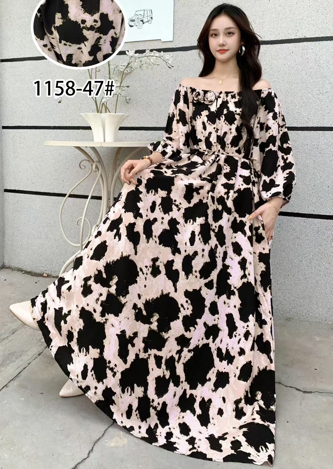 Ropa de mujer de talla grande transfronteriza europea y americana, vestido informal de algodón largo hasta la rodilla, holgado y cómodo, para verano, ropa de maternidad.