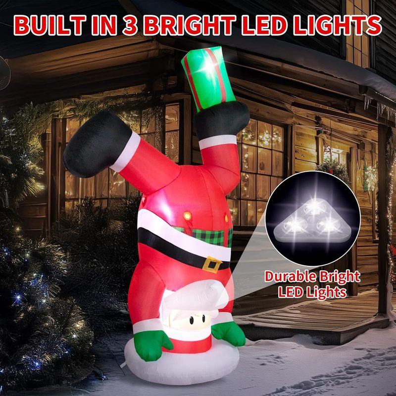 Amazon クリスマスインフレータブルエアモデルクリスマスツリー老人雪だるま LED ライト発光装飾屋外中庭装飾品|undefined