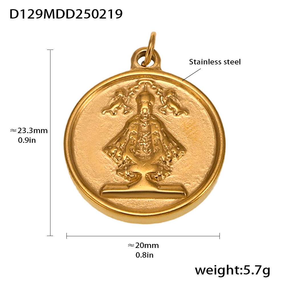 Moda misteriosa OL estilo personalidad colgante de acero inoxidable 18k oro real transfronterizo solo para los fabricantes de bombas europeas y americanas al por mayor