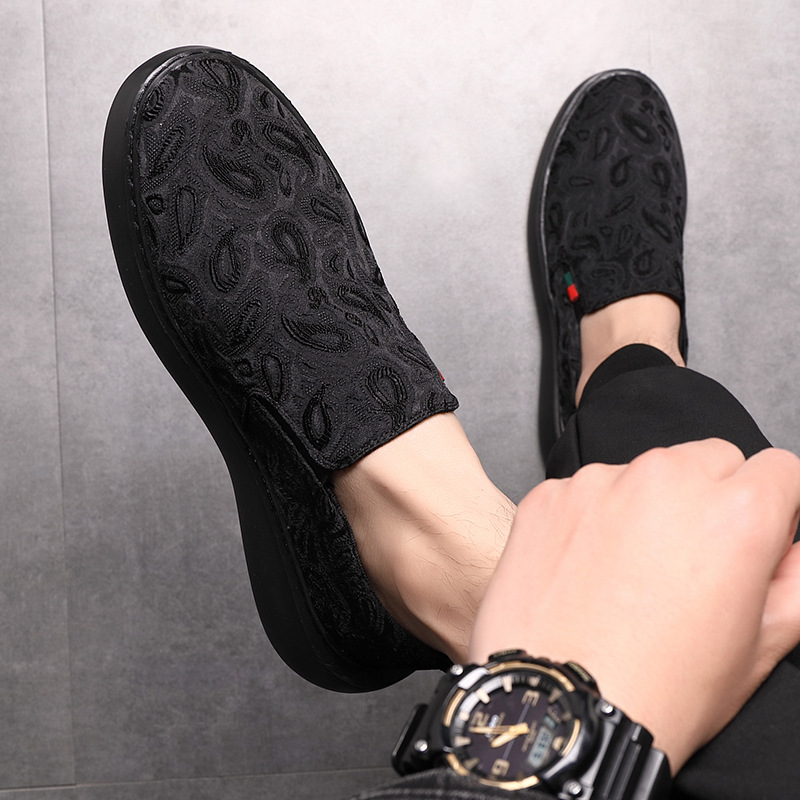 Men's Shoes Spring 2024 New Breathable Deodorant All-match Trendy Sports Shoes Men's Slip-on Soft-soled Casual Shoes
