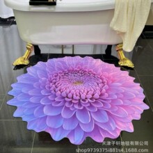 新款3D高清花朵客厅床边防滑吸水垫家用浴室卫生间厨房玄关地毯