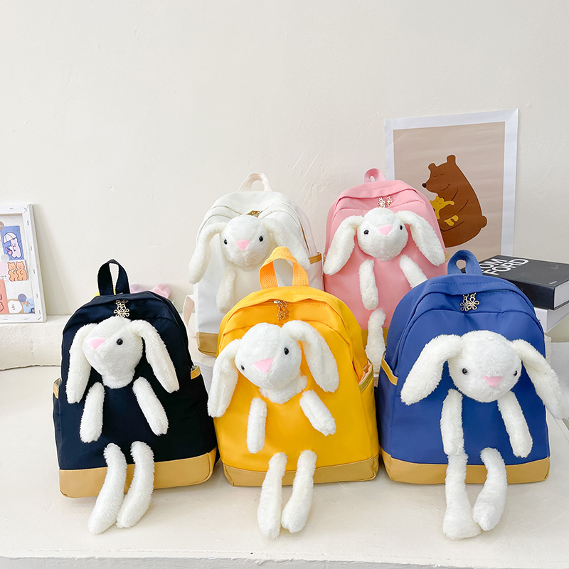 Bolso DE LOS NIÑOS 2022 primavera y verano nuevo conejo de dibujos animados muñeca mochila estudiante de la escuela primaria mochila niños y niñas lindo mochila