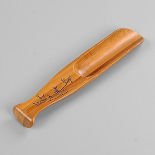 Factory wholesale bamboo fish-shaped tea spoon bamboo tea shovel tea set kung fu tea set accessories can add LOGO