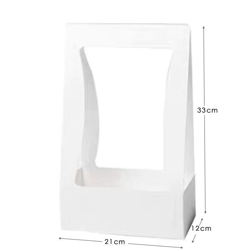 Cesta de flores portátil coreana creativa, caja de regalo en forma de corazón festivo, caja de papel, caja de embalaje de arreglos florales al por mayor, bolsa de caja de flores