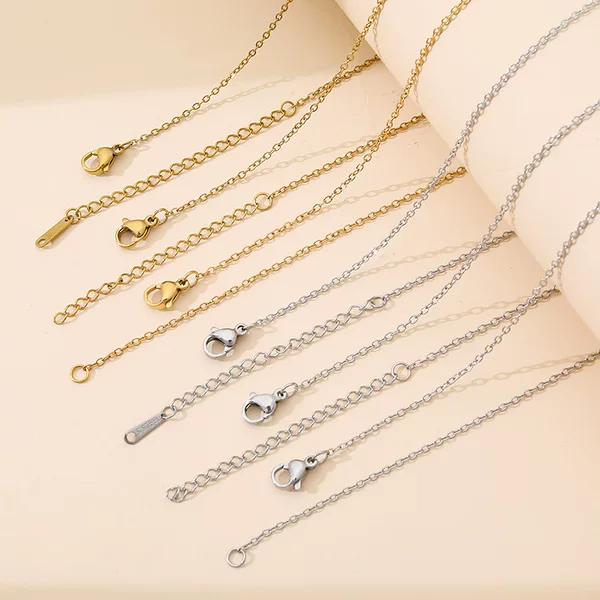 316 Titanium Steel Stainless Steel O-Shaped Chain Necklace, Light Luxury Style, Fashionable Commuter Accessory, Plain Chain