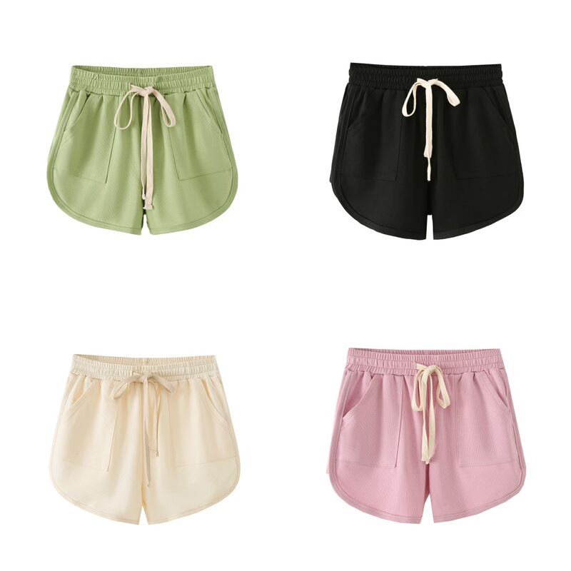 Super Flattering! Solid Color Shorts with Large Pockets in Candy Colors, Loose Casual Sports Running Shorts, Sleepwear Shorts, Hot Pants for Women Super Flattering! Solid Color Shorts with Large Pockets in Candy Colors, Loose Casual Sports Running Shorts, Sleepwear Shorts, Hot Pants for Women