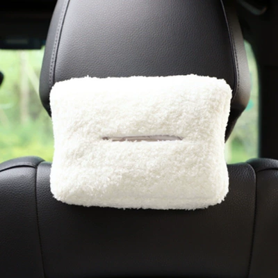 tissue holder — Car tissue box/set - lamb-wool-elastic-style