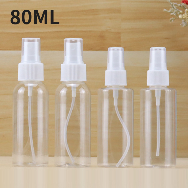 80ml透明pet塑料喷雾瓶圆肩喷瓶防晒定妆喷瓶香水酒精喷雾瓶批发