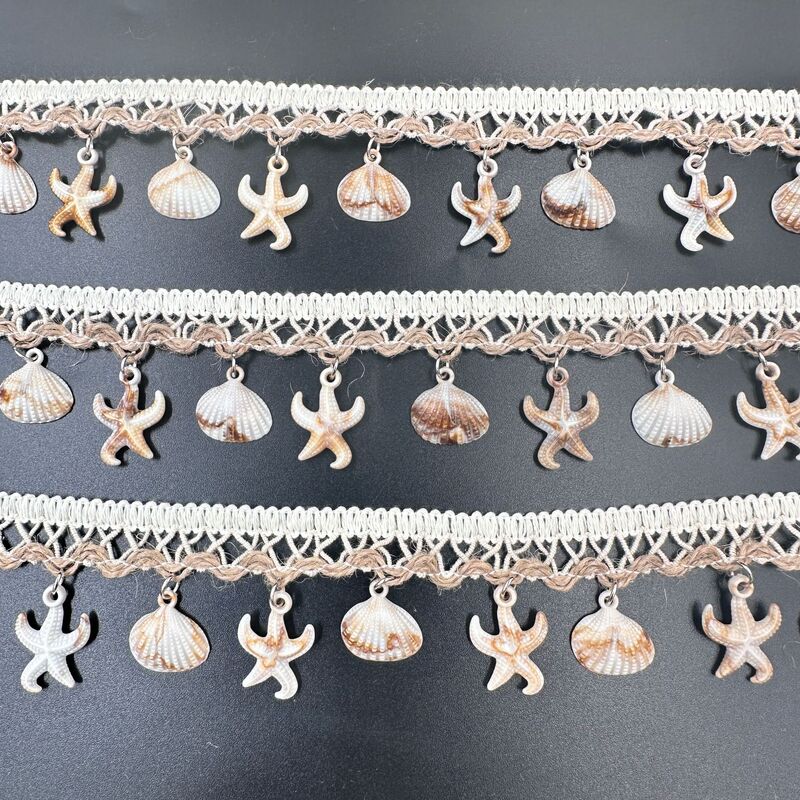 in stock pure hand-sewn shell starfish nail beads lace clothing accessories home clothing and hats ethnic style webbing accessories