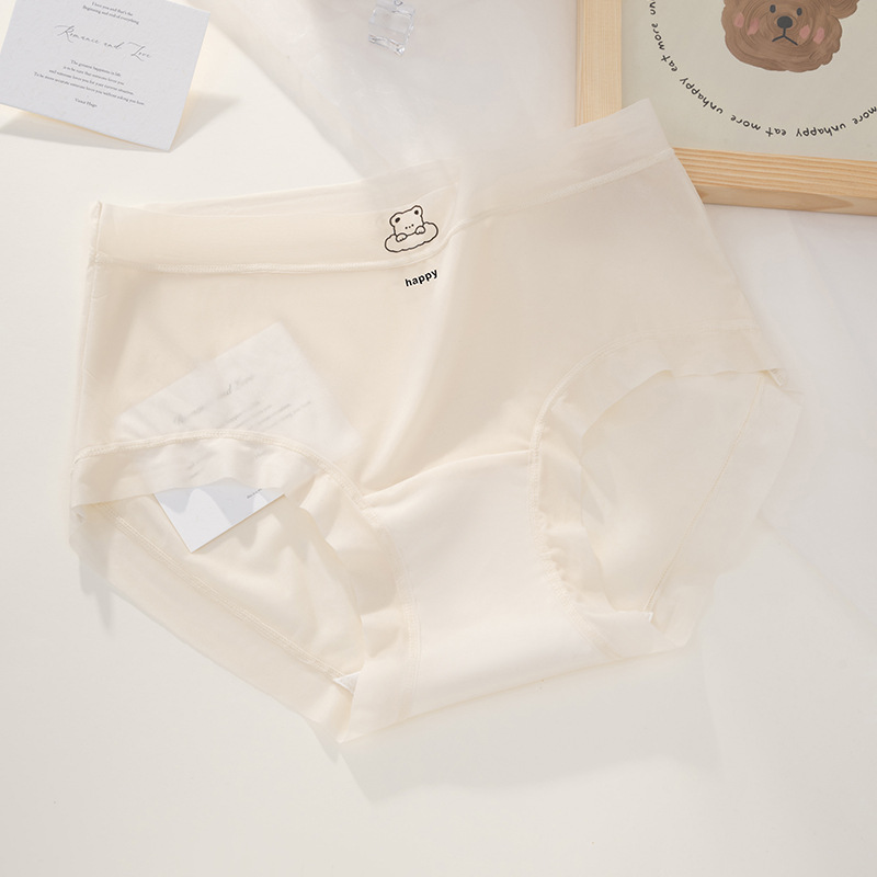 Seda de hielo sin costuras, talla grande, niña 200 kg, entrepierna delgada, entrepierna larga, entrepierna de algodón transpirable, entrepierna antibacteriana, calzoncillos para mujer