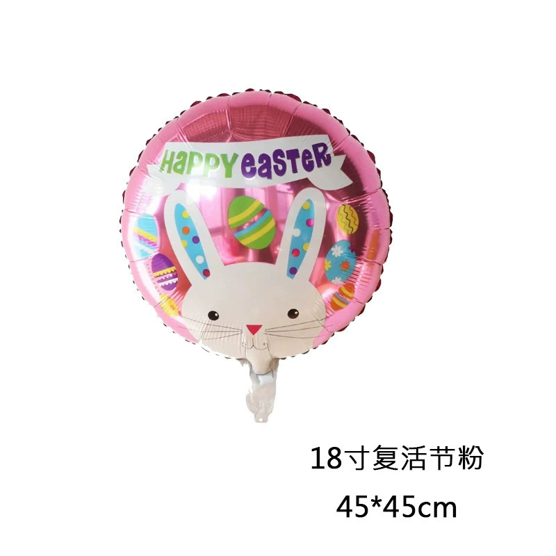 Украшение для пасхальной вечеринки: надпись Happy Easter, курица, яйцо, кролик, баннер, алюминиевая фольга для шаров