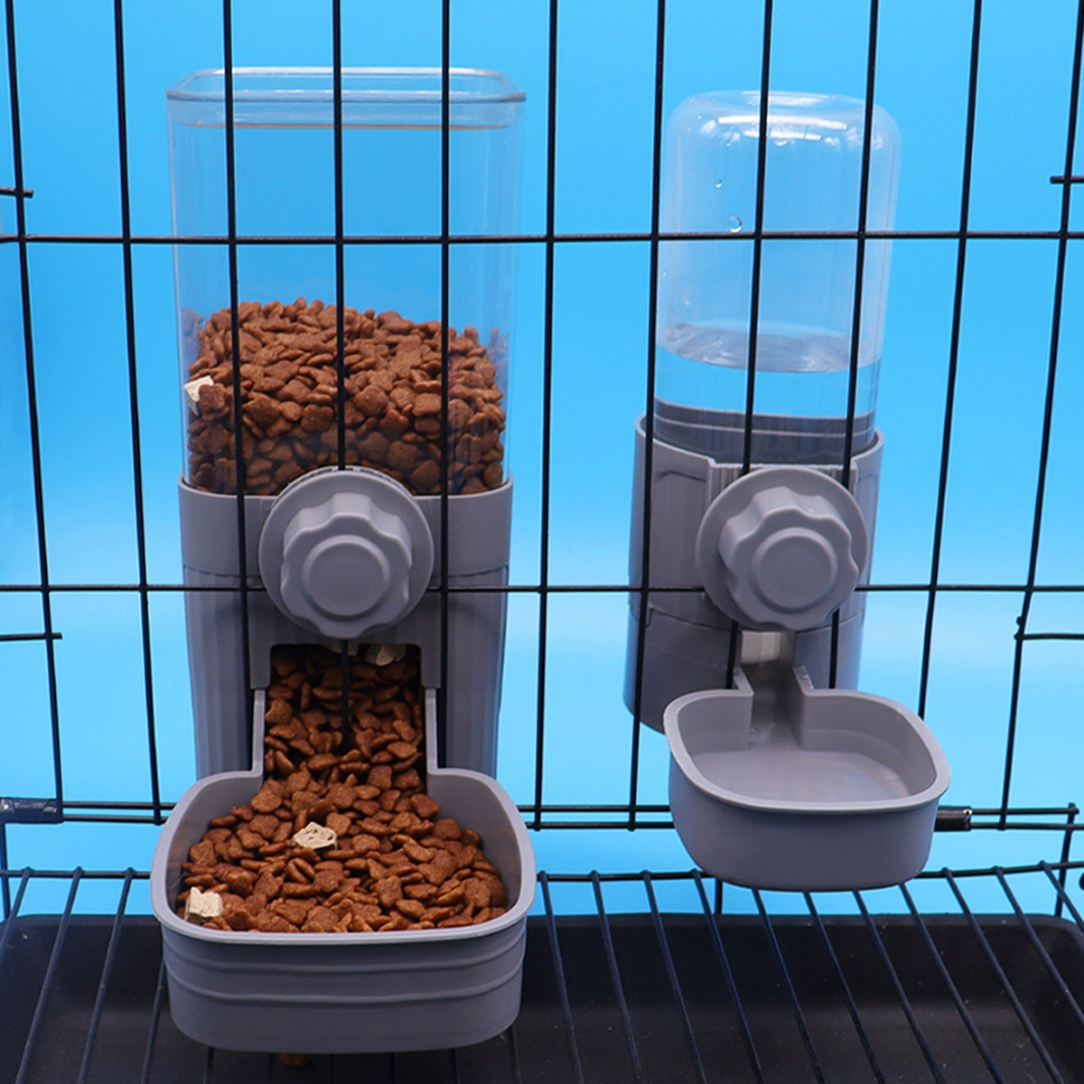 Подвесная автоматическая кормушка для домашних животных, автоматический диспенсер для воды для кошек, корм для кроликов, миска для воды для кормления птиц, неприлипающая подвесная клетка для еды, миска для кошек