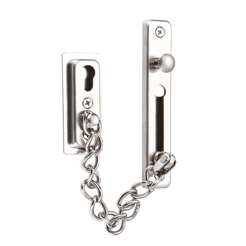 No punching anti-theft chain stainless steel door bolt latch hotel room door chain security anti-theft lock home door hardware