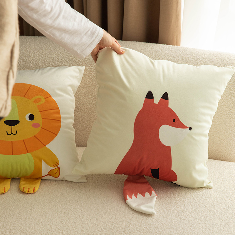 Cartoon pillow with animals