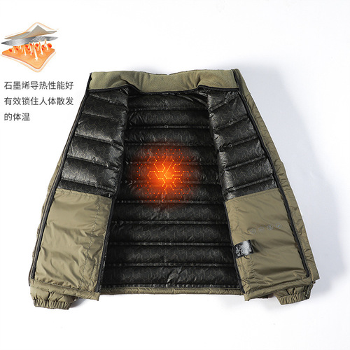 Winter and Autumn Couple's Down Jackets for Men and Women, Casual Sporty Lightweight Down Outerwear with Stand Collar, 90% White Duck Down Lining