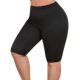 European and American cross-border plus size women's sports black fifth pants middle pants tight pants stretch mid waist plus size foreign trade