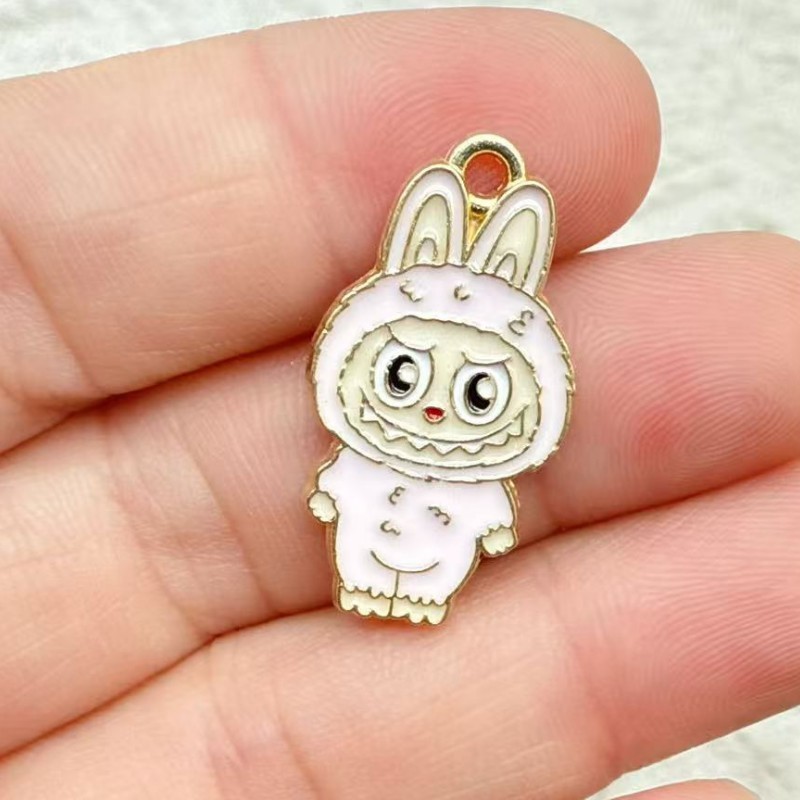 漫画ラブブ合金ペンダントアニメ合金オイルドリップジュエリーアクセサリー DIY イヤリングブレスレットキーホルダーペンダント|undefined