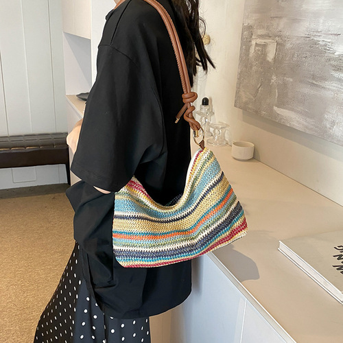 Trendy Small Handbags for Women - Summer 2024 New Arrival - Fashion Ladies Grass Weave Bags - Simple Texture Shoulder and Crossbody Bags