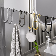 304不鏽鋼掛鈎S型櫃門門背掛鈎免安裝浴室衛生間玻璃隔斷屏鈎子