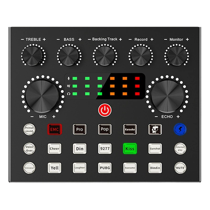 Звуковая карта v8s двойной мобильный телефон прямая трансляция, совместимая с многоплатформенным якорным пением в прямом эфире, обычно используемым как на китайском, так и на английском языках