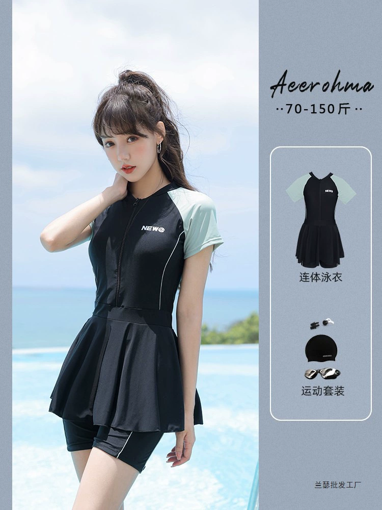 Купальник для женщин 2025, новый горячий весенний цельный купальник, закрывающий тело, консервативный, для похудения, популярный специальный студенческий купальник для бассейна для женщин