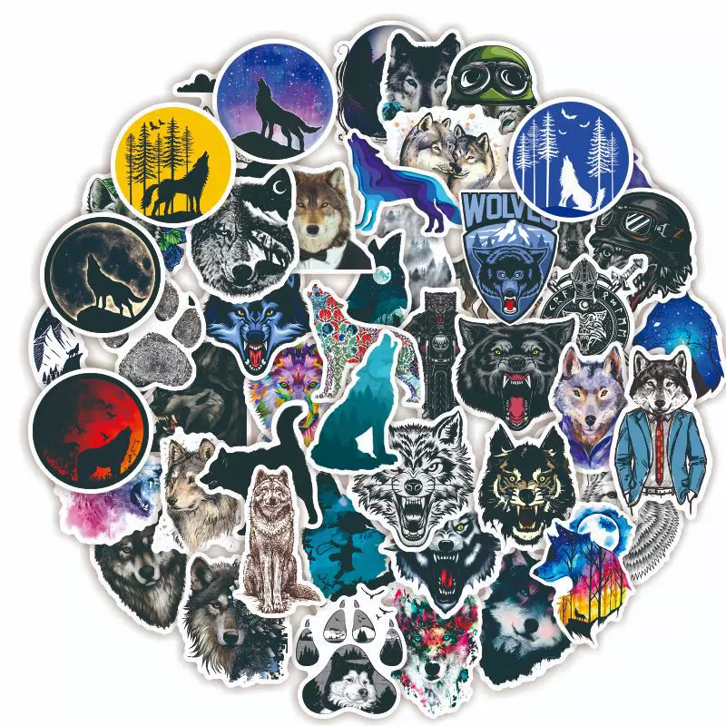 Canis lupus новый характер волка, творческий граффити-стикер, наклейка, можно наклеить на воду, кружку, автомобиль, мотоцикл, катание на скейтборде