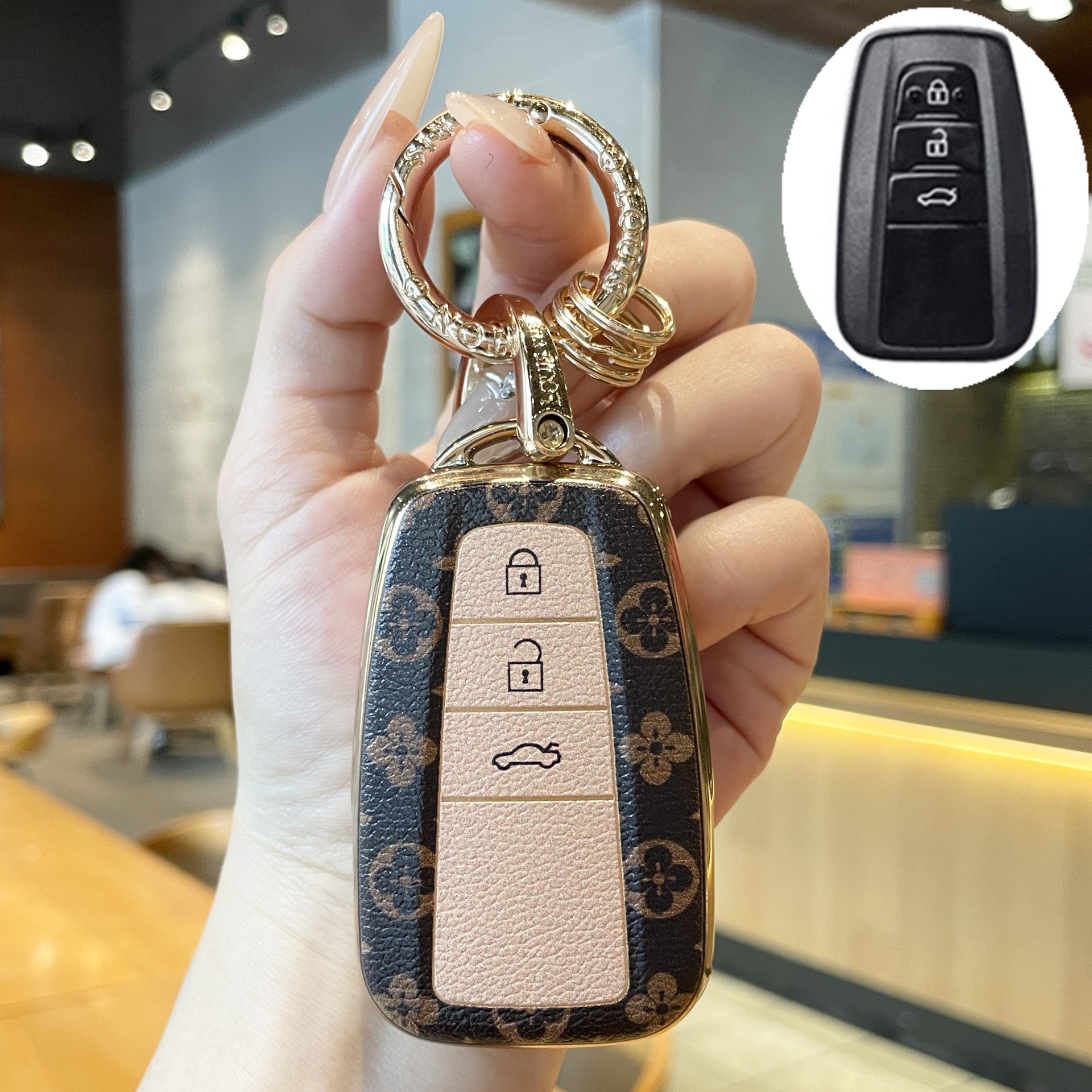 Suitable for Toyota Camry Key Cover, Highlander, Corolla, Luxury Car Key Holder, Ling Shang, Asia Dragon, Asia Lion, Ralink
